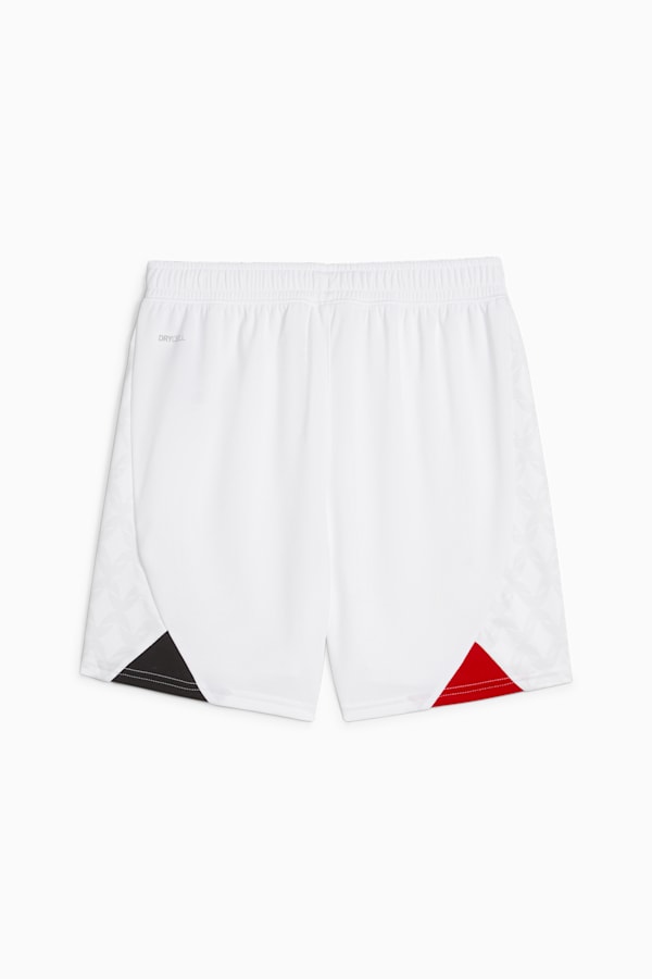 AC Milan Youth Football Shorts, PUMA White-Feather Gray, extralarge