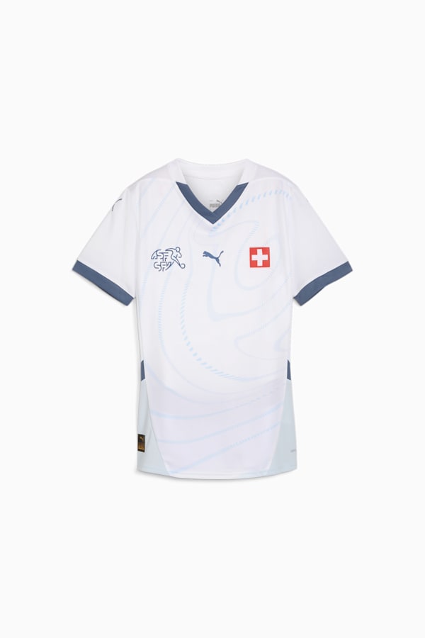 Switzerland Football 2024 Women's Away Jersey, PUMA White-Icy Blue, extralarge