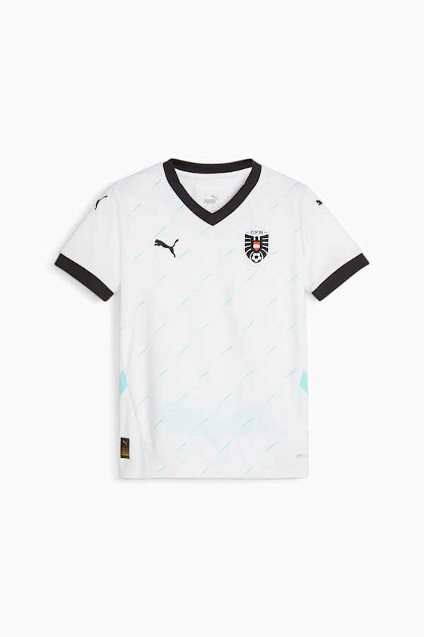 Austria 2024 Away Jersey Youth, PUMA White-Electric Peppermint, extralarge