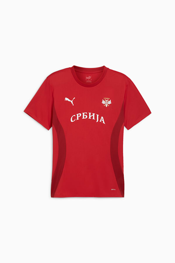 Serbia Men's Pre-match Football Jersey, Dark Cherry-Intense Red, extralarge