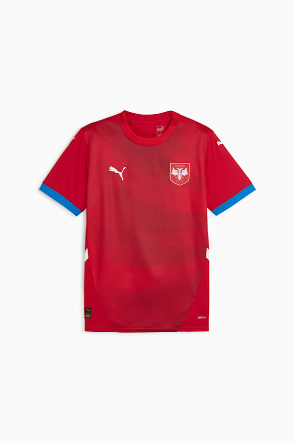 Serbia 2024 Home Jersey Men, Dark Cherry-PUMA Team Royal, extralarge