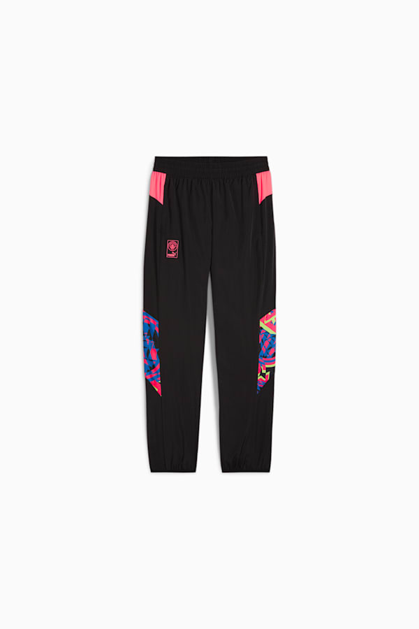 Manchester City FtblNrgy Woven Pants, PUMA Black-Sunset Glow, extralarge