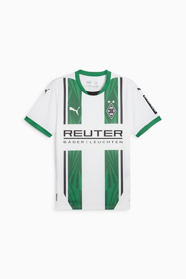 Borussia Mönchengladbach 24/25 Home Jersey Men, PUMA White-Archive Green, extralarge