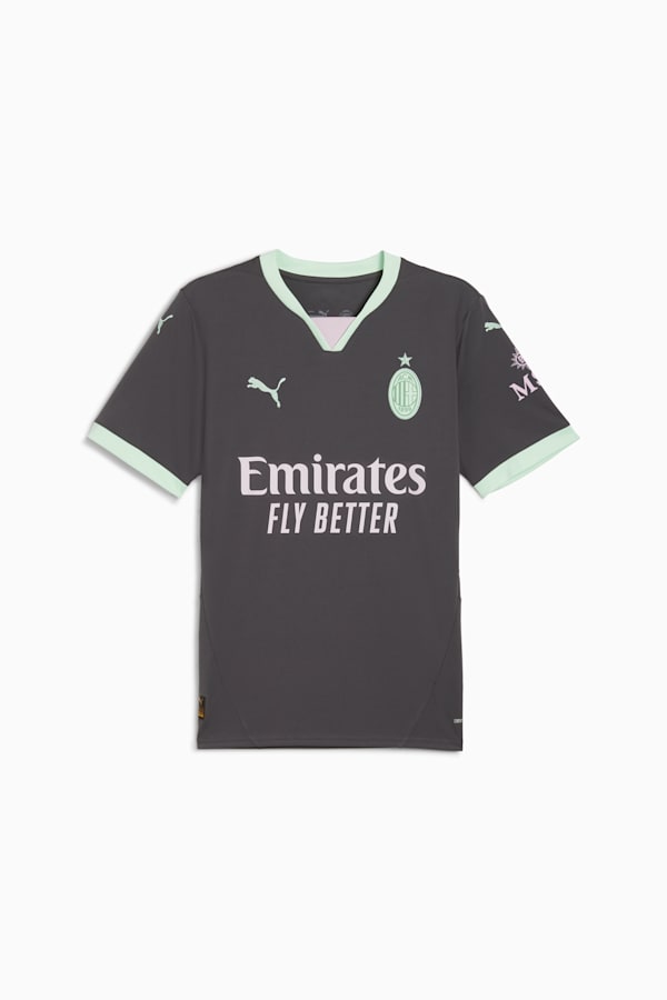 AC Milan 24/25 Third Jersey Men, Shadow Gray-Fresh Mint, extralarge