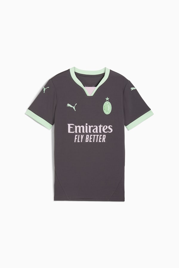 AC Milan 24/25 Third Jersey Youth, Shadow Gray-Fresh Mint, extralarge