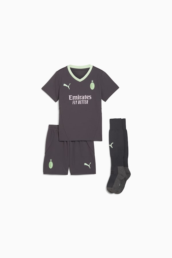 AC Milan 24/25 Third Minikit Kids, Shadow Gray-Fresh Mint, extralarge