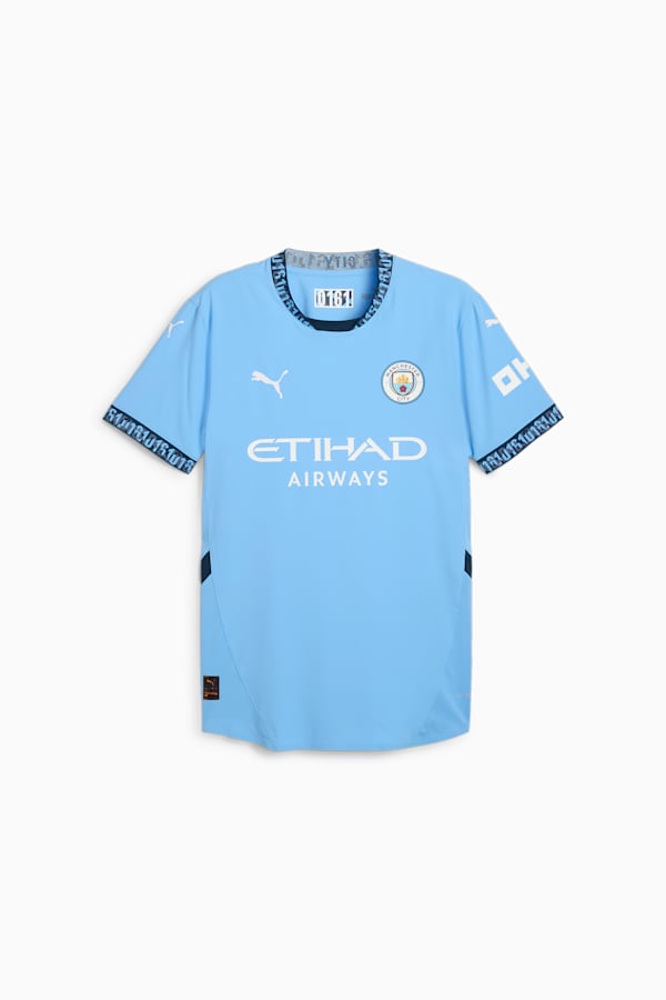 Manchester City 24/25 Authentic Home Jersey Men, Team Light Blue-Marine Blue, extralarge