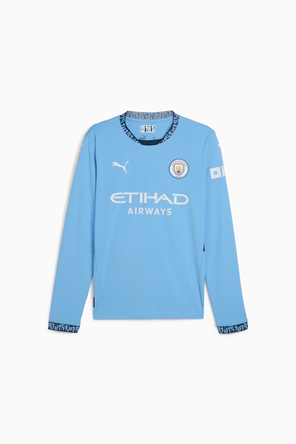 Manchester City 24/25 Home Long Sleeve Jersey Men, Team Light Blue-Marine Blue, extralarge-GBR