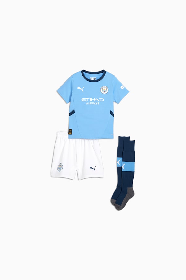 Manchester City 24/25 Home Minikit Kids, Team Light Blue-Marine Blue, extralarge