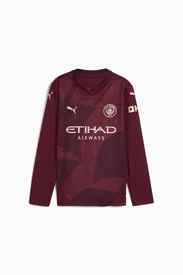 Manchester City 24/25 Third Long Sleeve Jersey Youth, Dark Jasper, extralarge-GBR