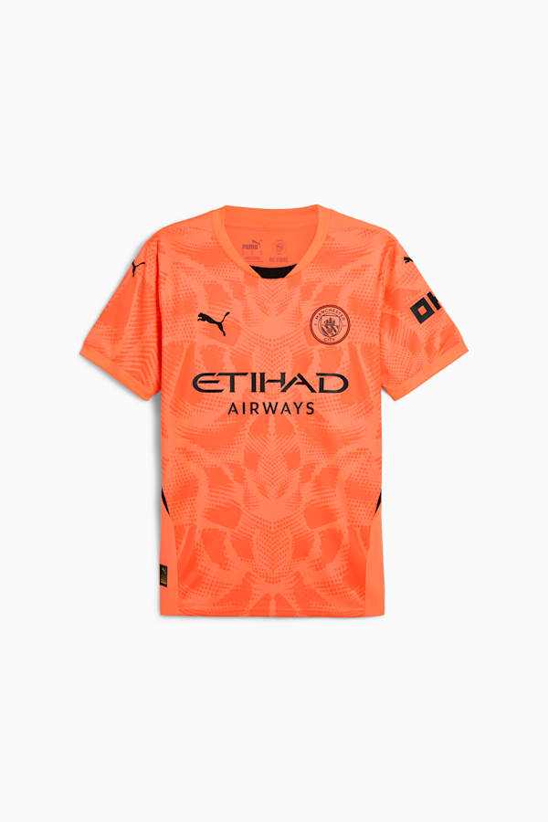 Manchester City 24/25 Goalkeeper Short Sleeve Jersey Men, Neon Sun, extralarge