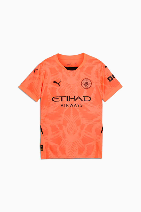 Manchester City 24/25 Goalkeeper Short Sleeve Jersey Youth, Neon Sun, extralarge