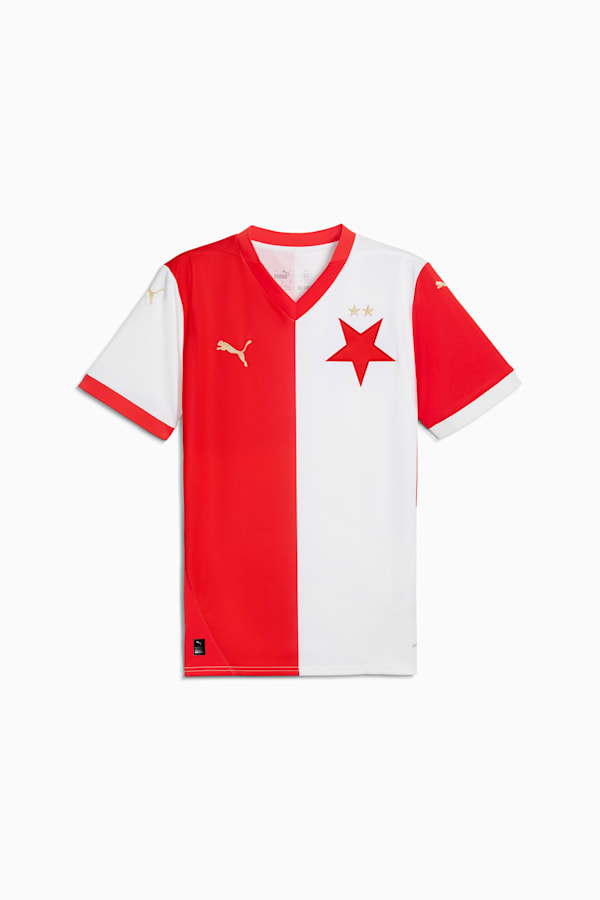 SK Slavia Praha 24/25 Home Jersey Men, PUMA White-PUMA Red, extralarge