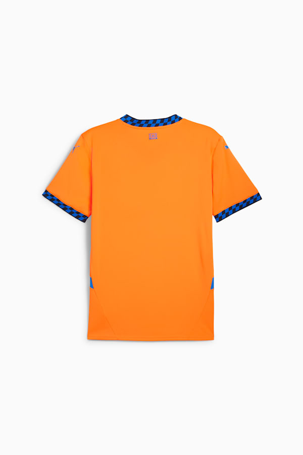Olympique de Marseille 24/25 Third Jersey Men, Fluro Orange Pes-Cayenne Pepper-Racing Blue, extralarge
