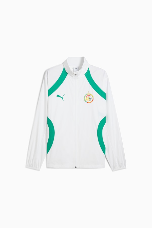 Senegal 2025 Pre-match Woven Jacket Men, PUMA White-Sport Green, extralarge