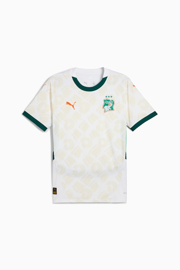 Côte d'Ivoire 2025 Away Jersey Men, PUMA White-Dark Myrtle, extralarge