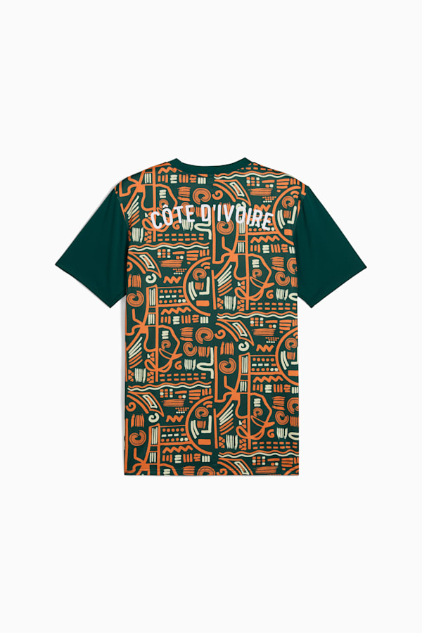Ivory Coast 2025 Pre-match Jersey Men, Dark Myrtle-Rickie Orange, extralarge