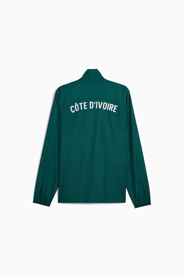 Ivory Coast 2025 Pre-match Woven Jacket Men, Dark Myrtle-Rickie Orange, extralarge
