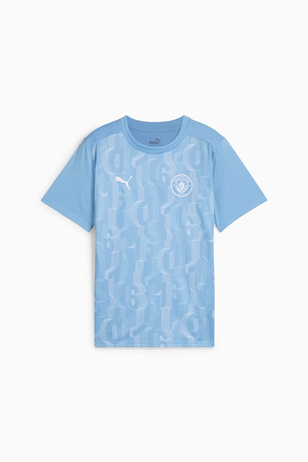 Manchester City Pre-match Short Sleeve Jersey Youth, Team Light Blue-PUMA White, extralarge