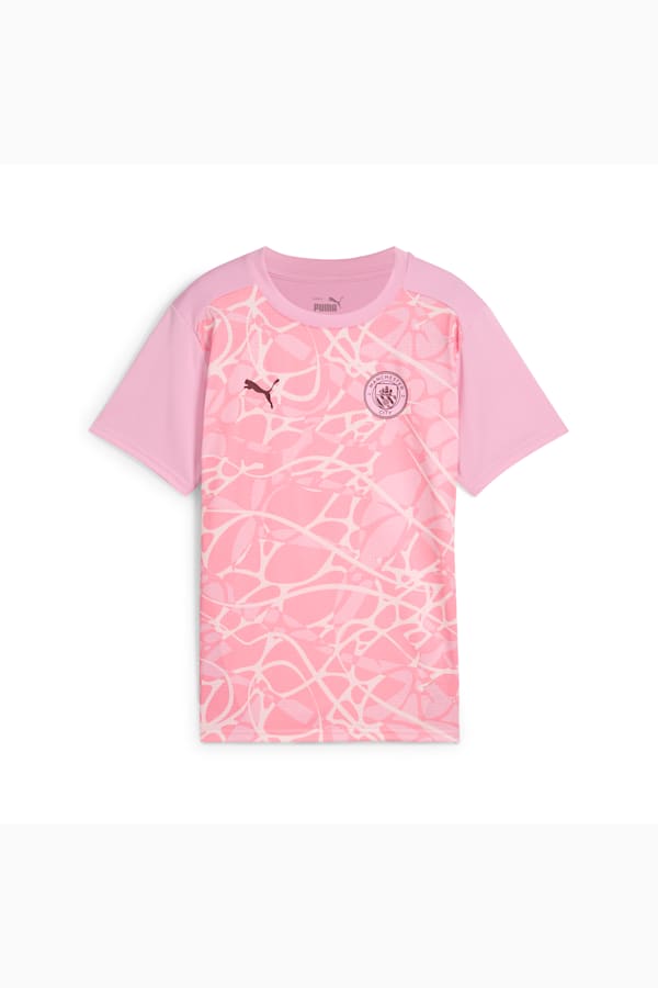 Manchester City Pre-match Short Sleeve Jersey Youth, Pink Icing-Whisp Of Pink, extralarge