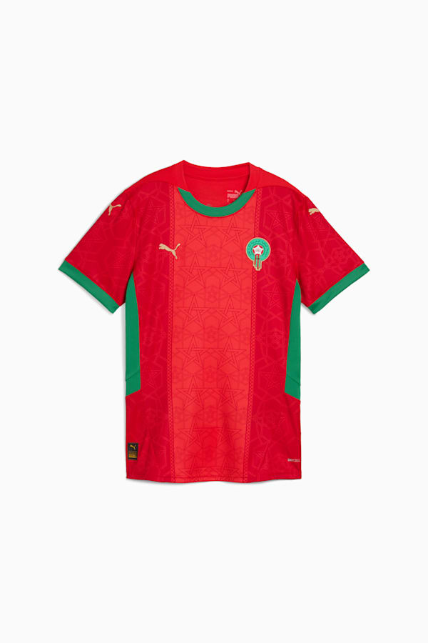 Morocco 2025 Home Jersey Women, PUMA Red-Archive Green, extralarge