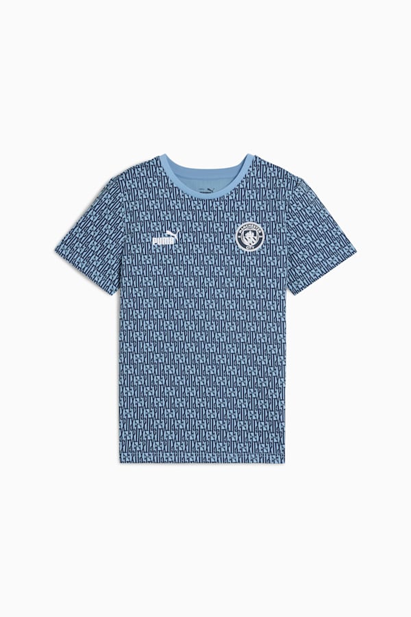 Manchester City ftblCULTURE All-Over Print Tee Youth, Club Navy-Team Light Blue, extralarge