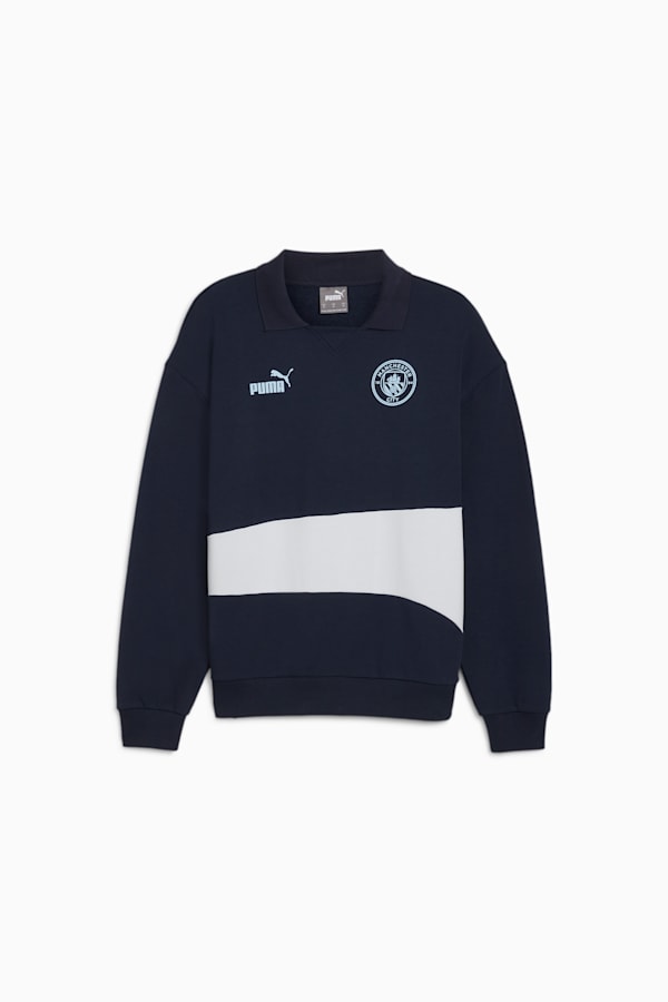 Manchester City ftblCULTURE+ Sweat Drill Top Men, Club Navy-Silver Mist, extralarge