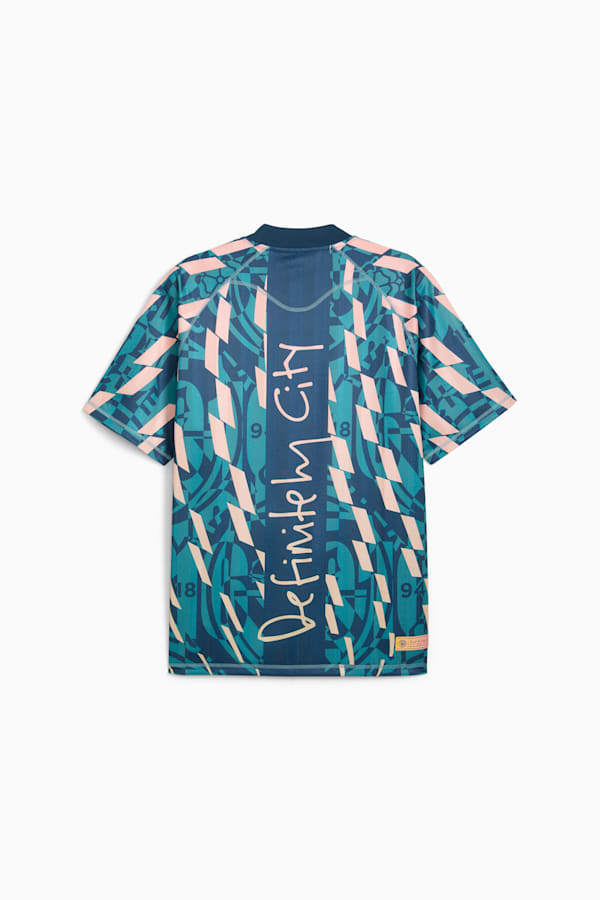 Manchester City ftblSTATEMENT Retro Jersey Men, Marine Blue-Turquoise Surf, extralarge