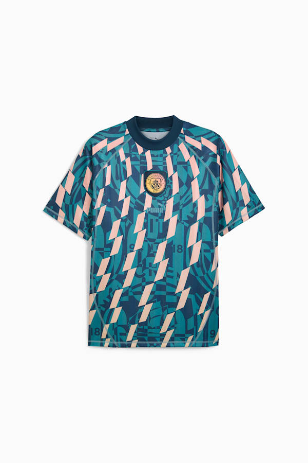 Manchester City ftblSTATEMENT Retro Jersey Men, Marine Blue-Turquoise Surf, extralarge