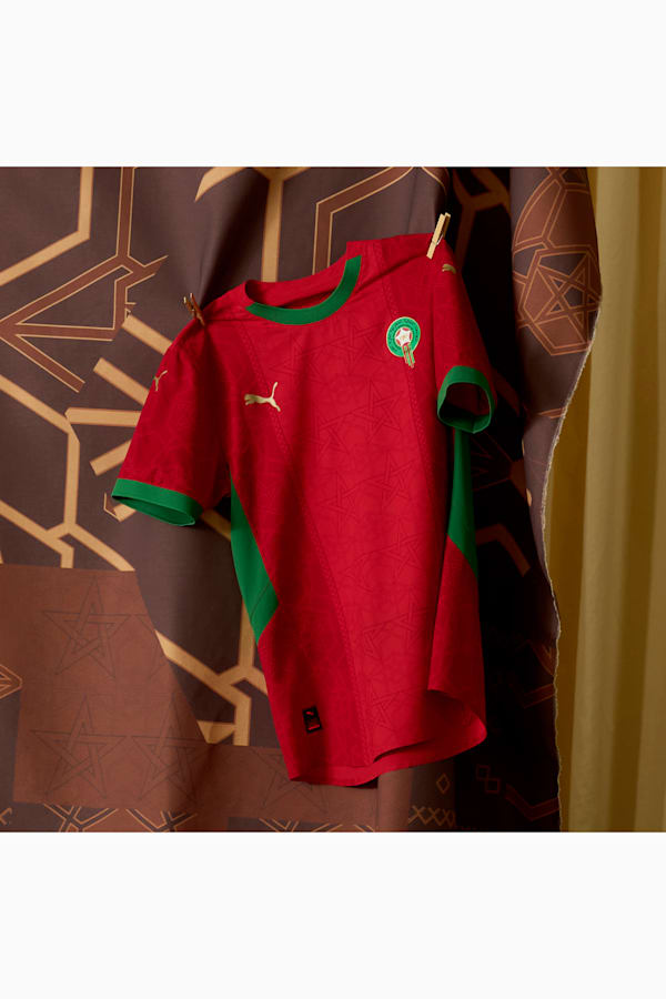 Morocco 2025 Home Jersey Youth, PUMA Red-Archive Green, extralarge