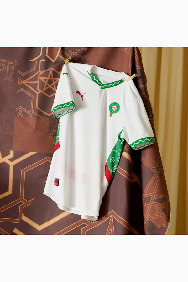 Morocco 2025 Away Jersey Youth, PUMA White-Fast Green-PUMA Red, extralarge