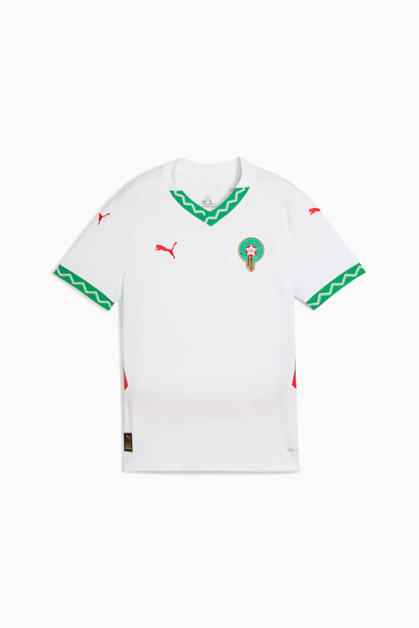 Morocco 2025 Away Jersey Youth, PUMA White-Fast Green-PUMA Red, extralarge