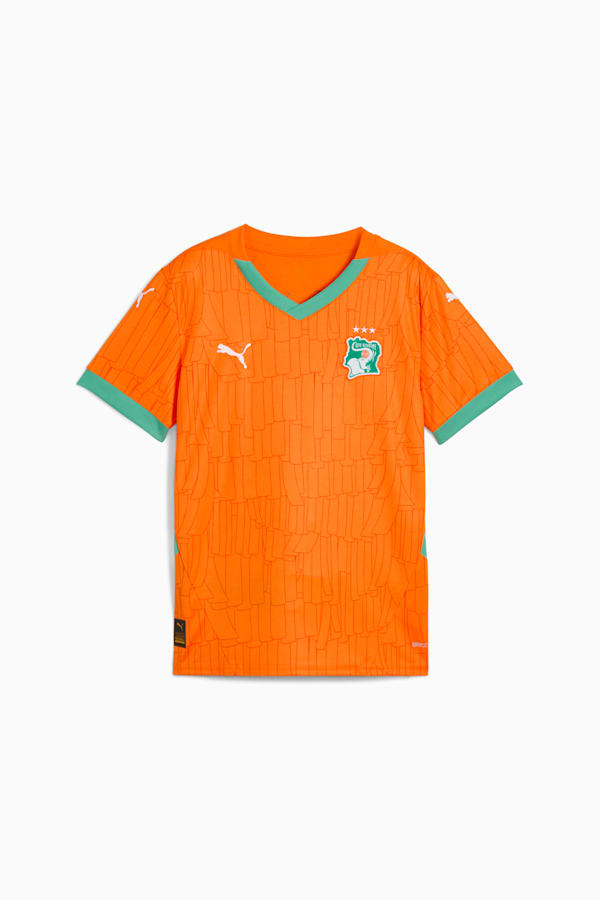 Ivory Coast 2025 Home Jersey Youth, Rickie Orange-Jade Frost, extralarge