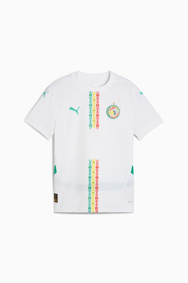 Senegal 2025 Home Jersey Youth, PUMA White-Sport Green, extralarge