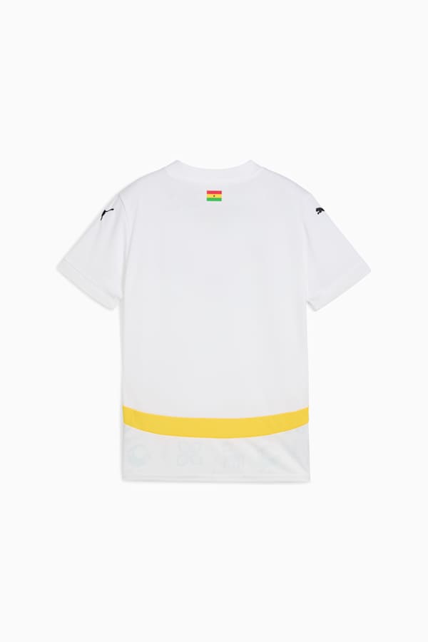 Ghana 2025 Home Jersey Youth, PUMA White-Pelé Yellow, extralarge