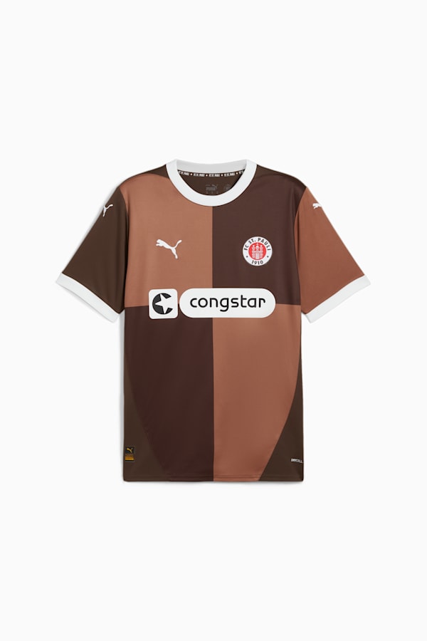 FC St. Pauli 24/25 Home Jersey Men, Espresso Brown-PUMA White, extralarge