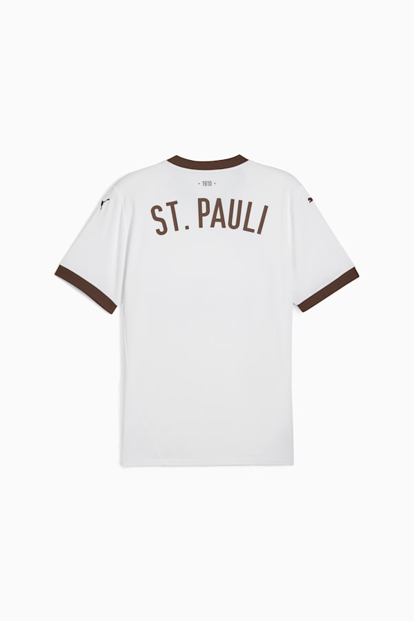 FC St. Pauli 24/25 Away Jersey Men, PUMA White-Espresso Brown, extralarge