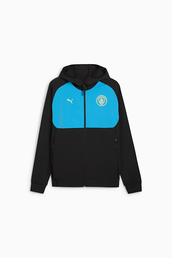 Manchester City PUMATECH Woven Track Jacket Men, PUMA Black-Magic Blue, extralarge-GBR