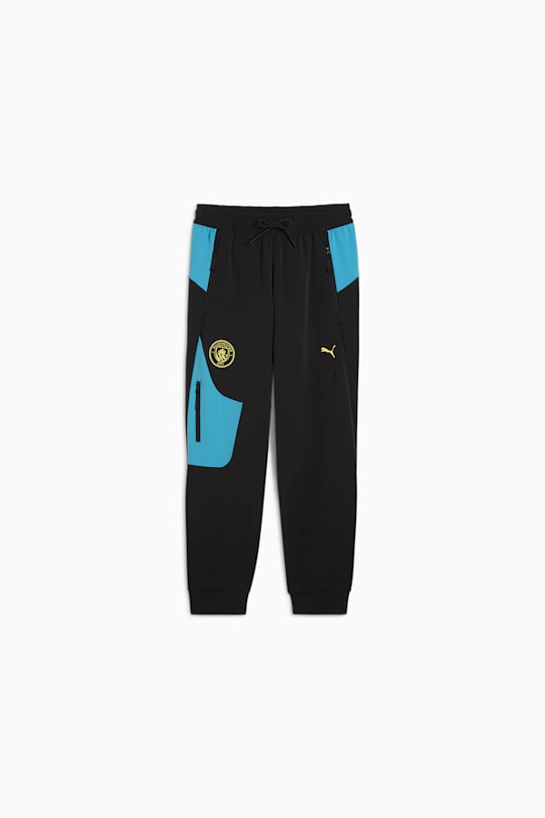 Manchester City PUMATECH Woven Track Pants Men, PUMA Black-Magic Blue, extralarge-GBR