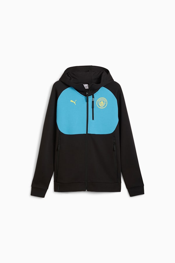 Manchester City PUMATECH Full-zip Hoodie Men, PUMA Black-Magic Blue, extralarge-GBR