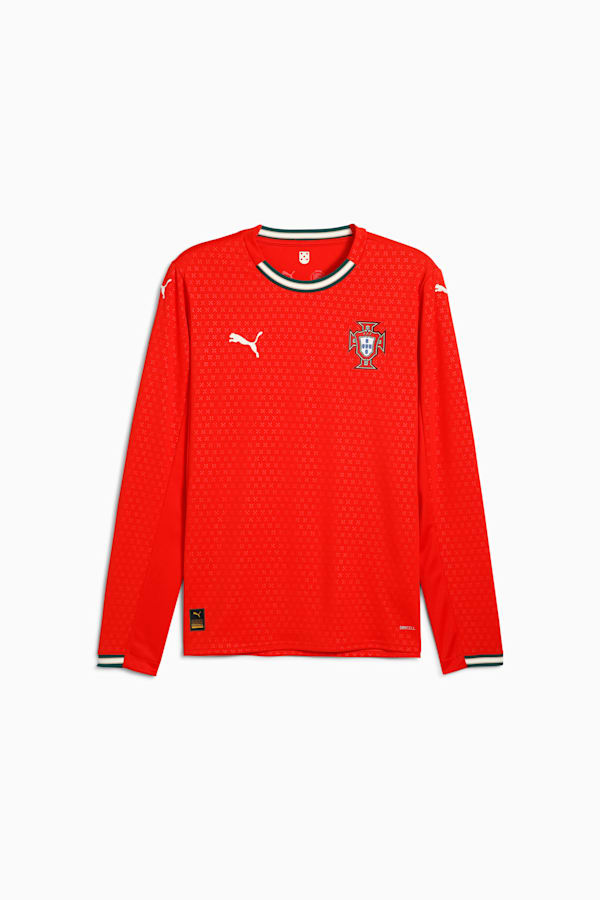 Portugal 2025 Long-Sleeved Home Jersey Men, Sport Red-Sugared Almond, extralarge