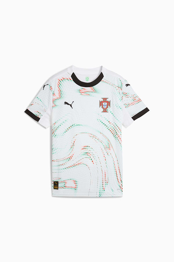 Portugal 2025 Away Jersey Youth, PUMA White-PUMA Black, extralarge