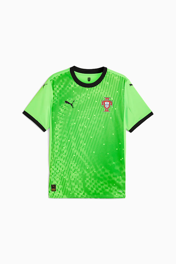 Portugal 2025 Goalkeeper Short Sleeves Jersey Men, Fluro Green Pes-PUMA Black, extralarge-GBR