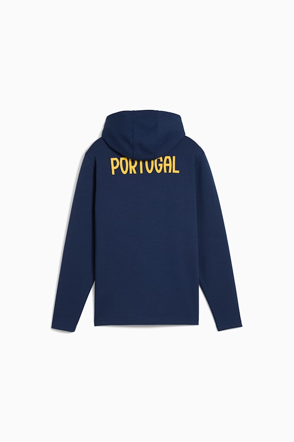 Portugal Casuals Full-Zip Hooded Jacket Youth, Persian Blue-Sunny Yellow, extralarge