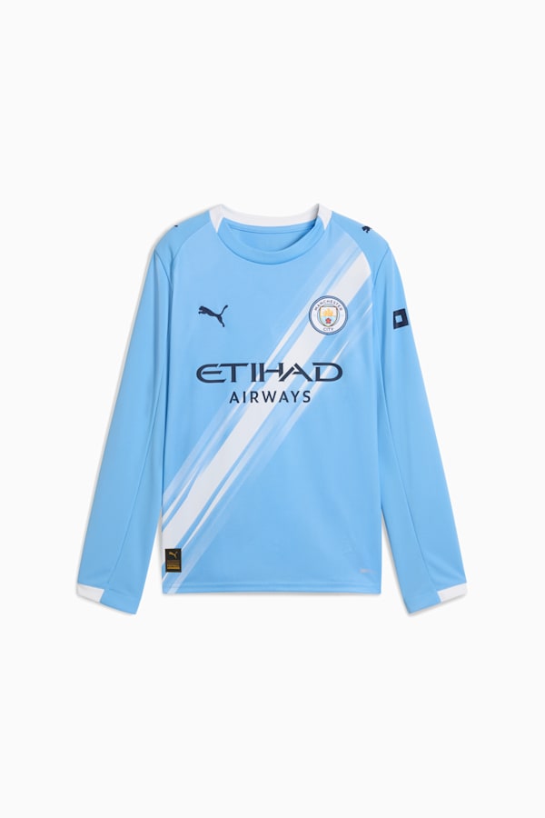 Manchester City 25/26 Long Sleeve Home Jersey Youth, Team Light Blue-PUMA White, extralarge-GBR