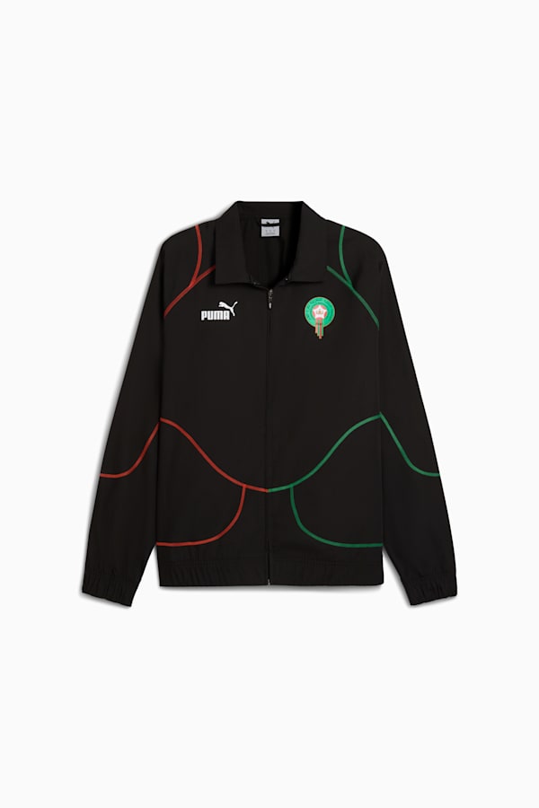 Morocco ftblStatement Track Jacket Men, PUMA Black-PUMA Red-Archive Green, extralarge