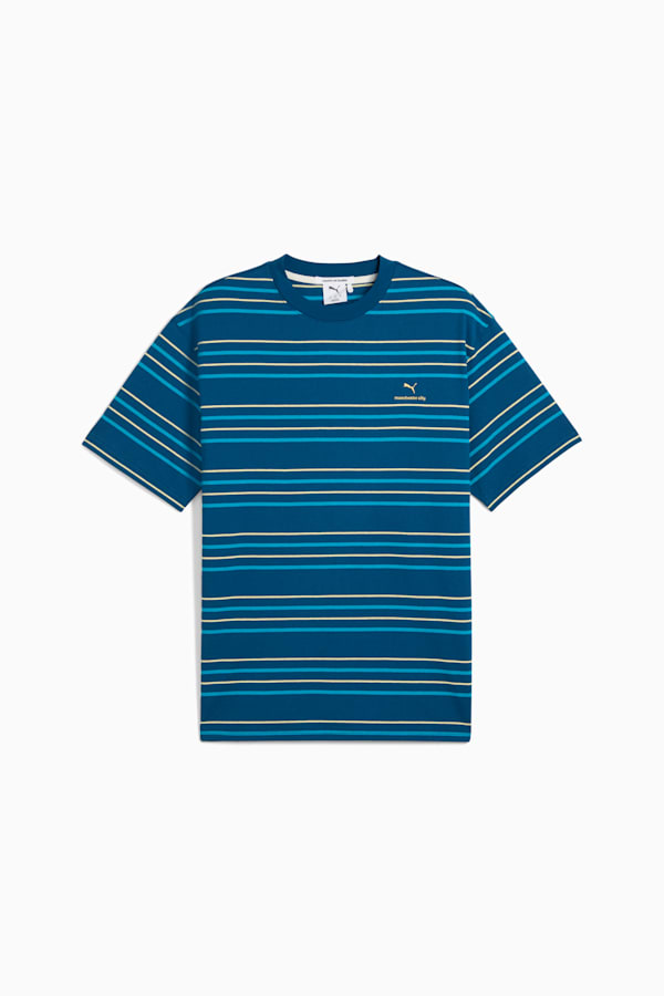 Manchester City MMQ Striped Tee Men, Sailing Blue-Tropical Blue, extralarge-GBR
