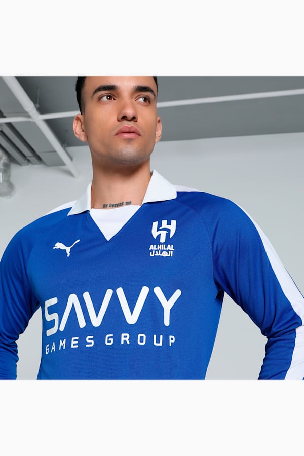 Al-Hilal SFC Anniversary Long Sleeve Jersey Men, Blue Intense-PUMA White, extralarge-GBR