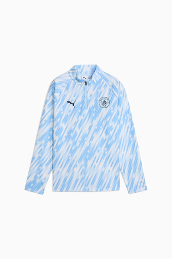 Manchester City Pre-match Quarter-Zip Top Youth, Silver Sky, extralarge-GBR