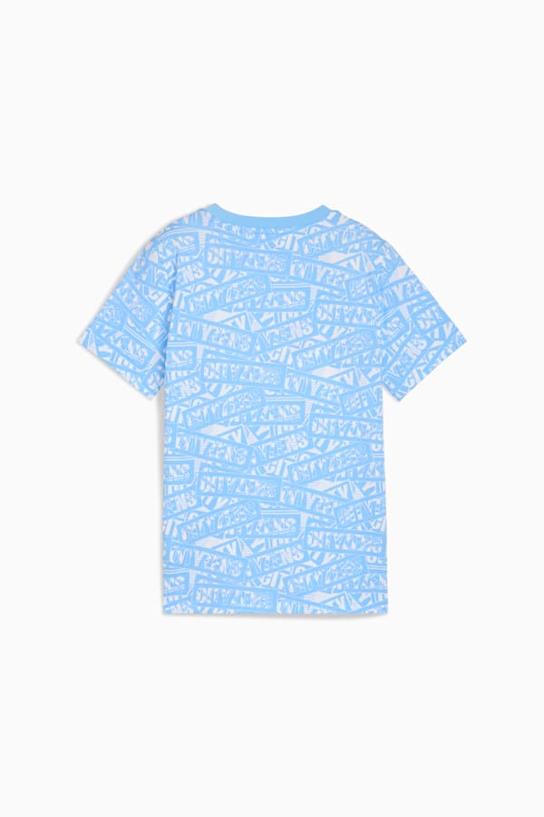 Manchester City FtblCulture All-Over Print Tee Youth, Team Light Blue-PUMA White, extralarge-GBR